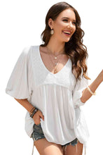 Load image into Gallery viewer, Double Take V-Neck Half Sleeve Blouse with Pockets