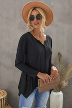 Load image into Gallery viewer, Notched Neck Asymmetric Hem Top