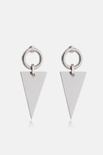 Load image into Gallery viewer, Stainless Steel Triangle Dangle Earrings