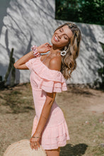 Load image into Gallery viewer, Smocked Layered Off-Shoulder Mini Dress