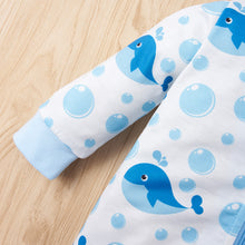 Load image into Gallery viewer, Baby Whale Print Two-Tone Jumpsuit