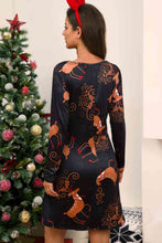Load image into Gallery viewer, Full Size Christmas Long Sleeve Dress