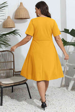 Load image into Gallery viewer, Plus Size Round Neck Openwork Dress