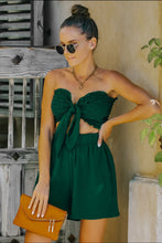 Load image into Gallery viewer, Smocked Frill Trim Tube Top and Shorts Set