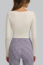 Load image into Gallery viewer, Cut Out Front Crop Yoga Tee