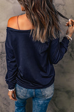 Load image into Gallery viewer, Boat Neck Long Sleeve Sweatshirt