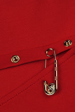 Load image into Gallery viewer, One Sleeve Pin Detail Slit Dress