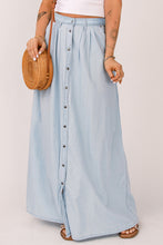 Load image into Gallery viewer, Button Front Denim Skirt with Pockets