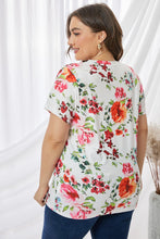 Load image into Gallery viewer, Plus Size Floral Print Sequin Pocket Tee