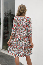 Load image into Gallery viewer, Floral Tie Neck Babydoll Dress