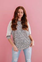 Load image into Gallery viewer, Jodifl Bestie Full Size Run Leopard Baseball Tee