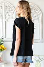 Load image into Gallery viewer, Embroidered Tie-Neck Tassel Blouse