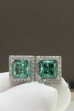 Load image into Gallery viewer, 2 Carat Moissanite Square Stud Earrings