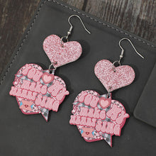 Load image into Gallery viewer, Heart Shape Wooden Earrings