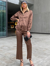 Load image into Gallery viewer, Button Front Shirt and Smocked Pants Set