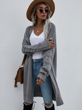 Load image into Gallery viewer, Horizontal Ribbing Open Front Duster Cardigan