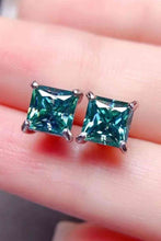 Load image into Gallery viewer, 2 Carat Square Moissanite Four-Prong Earrings