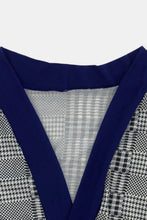 Load image into Gallery viewer, Plus Size Plaid Belted Sleeveless Dress and Contrast Duster Kimono Set