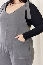 Load image into Gallery viewer, Celeste Full Size Ribbed Tie Shoulder Sleeveless Ankle Overalls