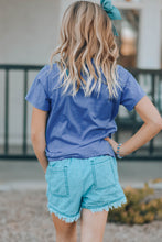 Load image into Gallery viewer, Girls USA Leopard Graphic Tee