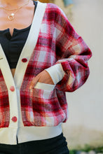 Load image into Gallery viewer, Plaid Button Down Jacket with Pockets