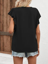 Load image into Gallery viewer, Notched Cap Sleeve T-Shirt