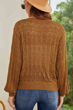 Load image into Gallery viewer, Openwork V-Neck Cardigan