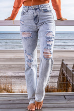 Load image into Gallery viewer, Distressed Straight Leg Jeans with Pockets