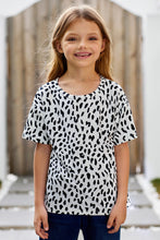 Load image into Gallery viewer, Girls Leopard Dropped Shoulder Tee