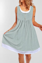Load image into Gallery viewer, Contrast Faux Layered Sleeveless Dress