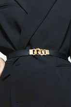 Load image into Gallery viewer, Zinc Alloy Buckle Elastic PU Belt