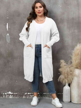 Load image into Gallery viewer, Plus Size Long Sleeve Pocketed Cardigan