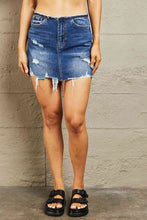 Load image into Gallery viewer, BAYEAS High Waisted Distressed Mini Skirt