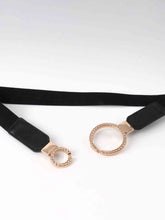 Load image into Gallery viewer, Double Ring Buckle Elastic PU Belt