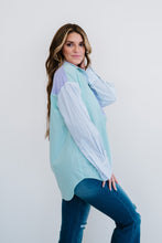 Load image into Gallery viewer, GeeGee Change of Plans Mixed Print Button Down Shirt