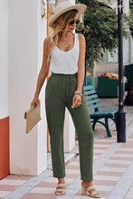 Load image into Gallery viewer, Drawstring Elastic Waist Pants with Pockets