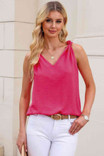 Load image into Gallery viewer, Knot Detail V-Neck Tank