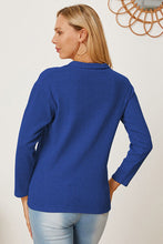 Load image into Gallery viewer, Collared Neck Dropped Shoulder T-Shirt
