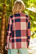Load image into Gallery viewer, Plaid Open Front Cardigan