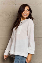Load image into Gallery viewer, Ninexis Full Size V-Neck Long Sleeve Front Pocket Blouse