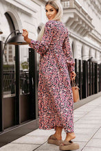 Load image into Gallery viewer, Printed V-Neck Long Sleeve Maxi Dress