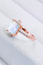 Load image into Gallery viewer, 925 Sterling Silver Square Moonstone Ring