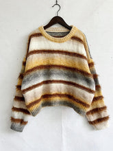 Load image into Gallery viewer, Striped Round Neck Long Sleeve Sweater