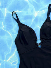 Load image into Gallery viewer, Crisscross Spaghetti Strap Plunge One-Piece Swimwear