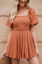 Load image into Gallery viewer, Square Neck Pleated Romper with Pockets