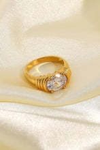 Load image into Gallery viewer, 18K Gold Plated Zircon Ring