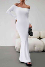 Load image into Gallery viewer, Off-Shoulder Long Sleeve Maxi Dress