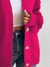 Load image into Gallery viewer, Cable-Knit Button Down Cardigan