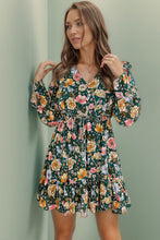 Load image into Gallery viewer, Printed Ruffled V-Neck Mini Dress