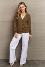 Load image into Gallery viewer, Zenana Kiss Me Tonight Full Size Button Down Cardigan in Olive